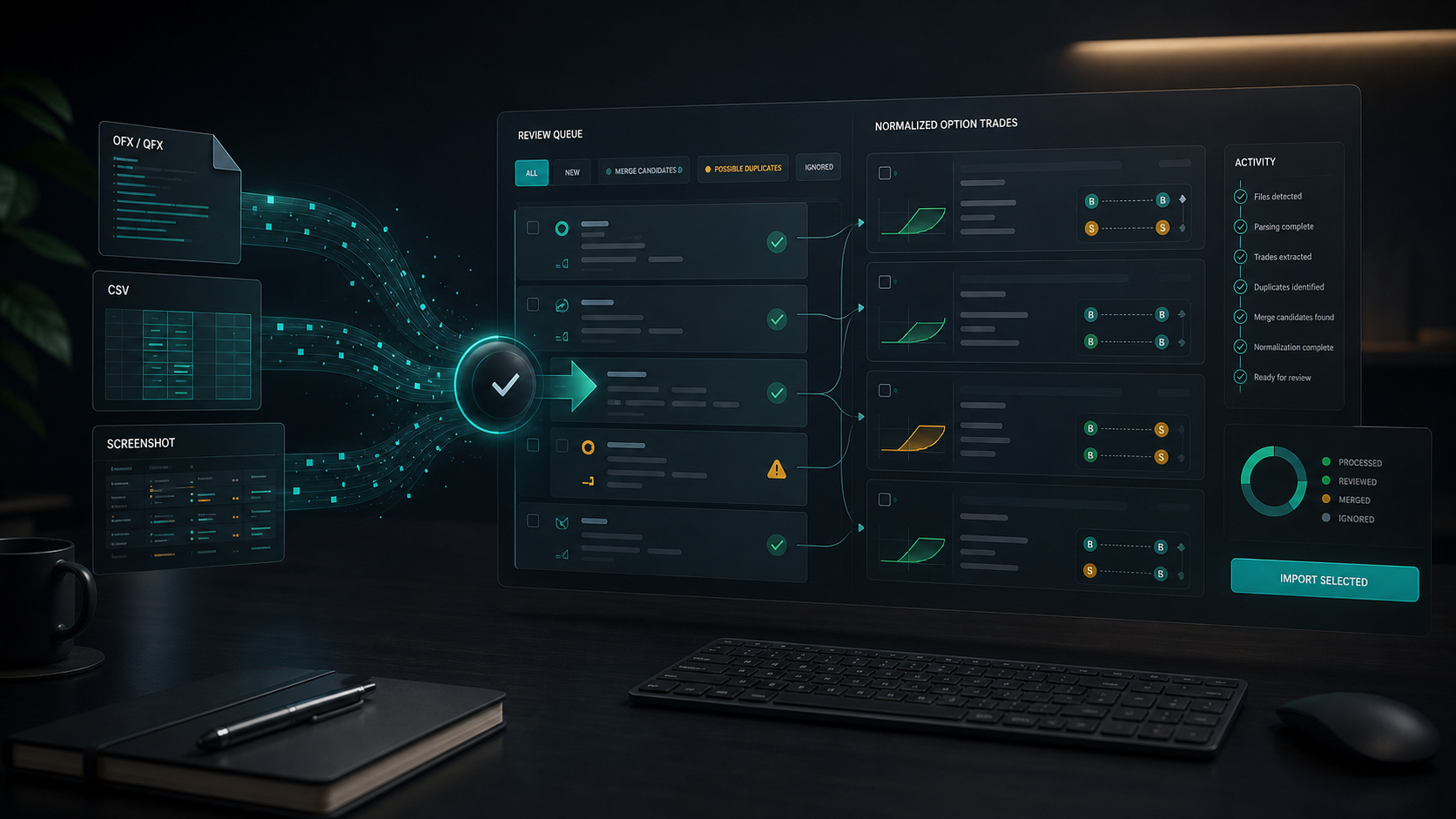 Importing Broker Trades: OFX, Robinhood CSV, and AI Screenshot Drafts